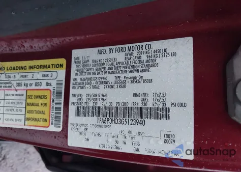 2016 Ford Fusion Se из США, поврежденный, VIN 1FA6P0HD3G5123940